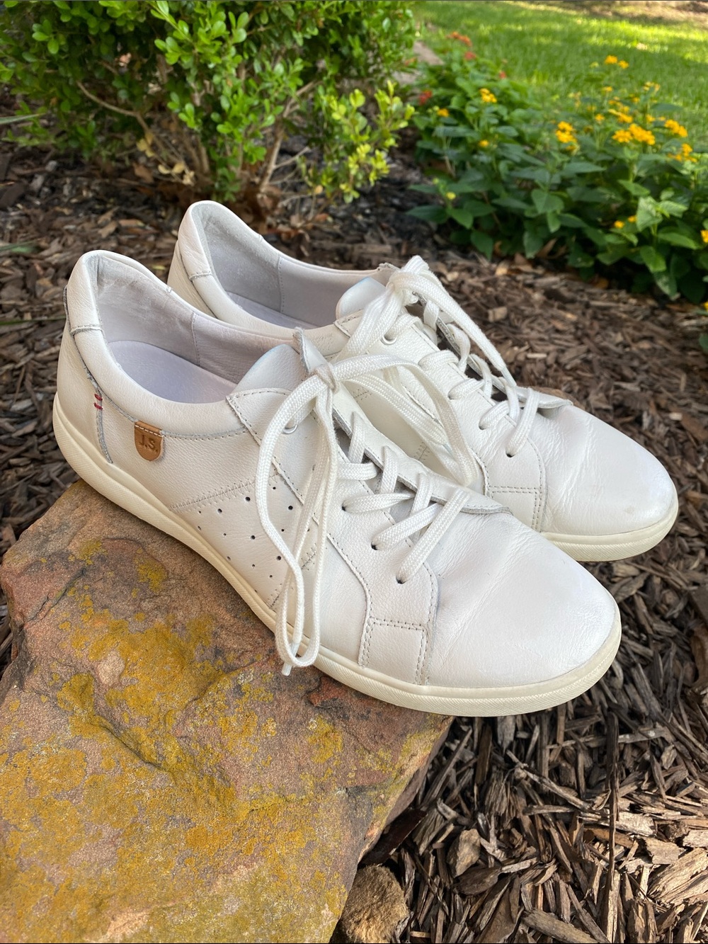 Josef Seibel Caren 01 White Leather Lace-Up Sneakers Size 41EU / 10-10.5 US - Picture 1 of 16